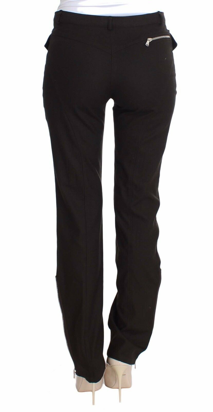 Ermanno Scervino Brown Wool Casual Dress Trousers Pants