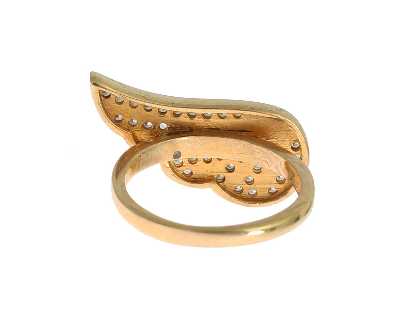 Nialaya Womens Clear CZ Gold 925 Silver Authentic Ring