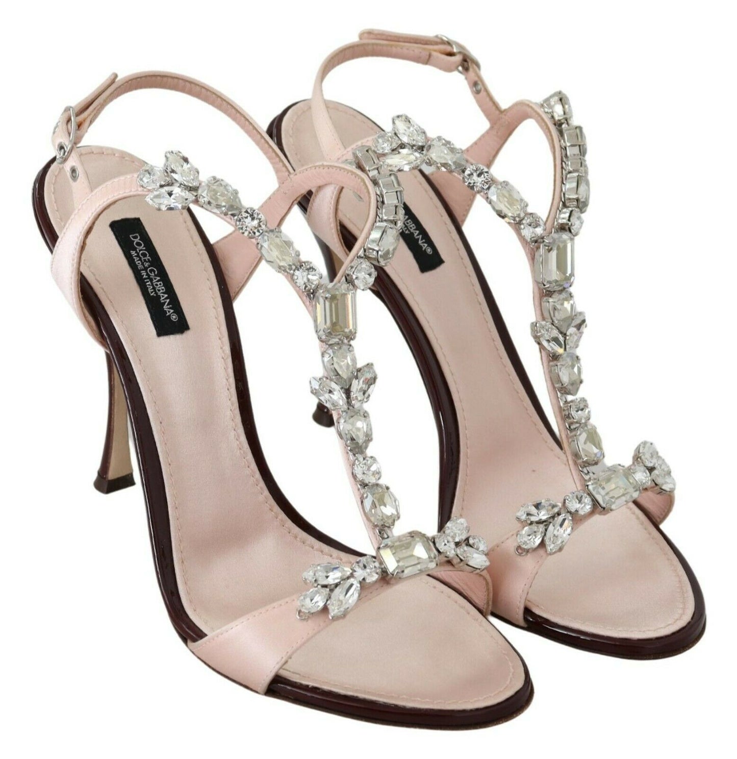 Dolce & Gabbana Pink Crystals Heels Keira Sandals