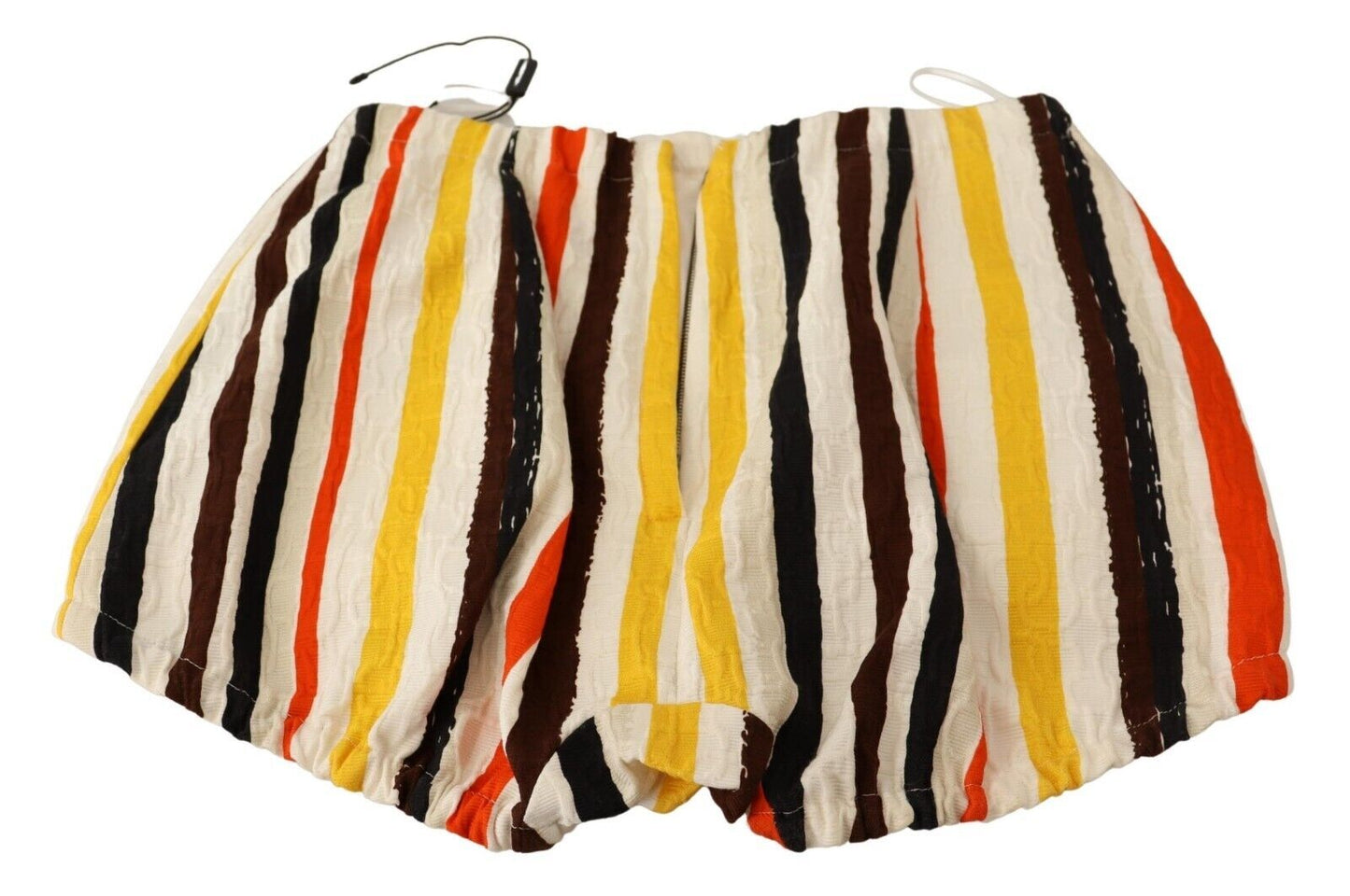 Dolce & Gabbana Multicolor Striped Cotton Hot Pants Shorts