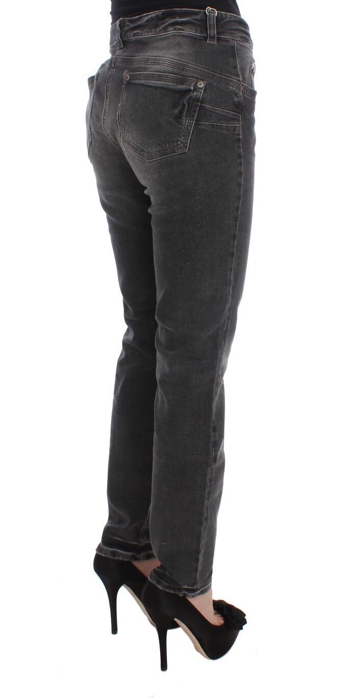 Ermanno Scervino Gray Wash Cotton Blend Stretch Jeans Pants