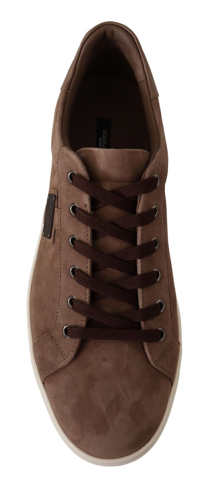 Dolce & Gabbana Brown Suede Leather Sneakers Shoes