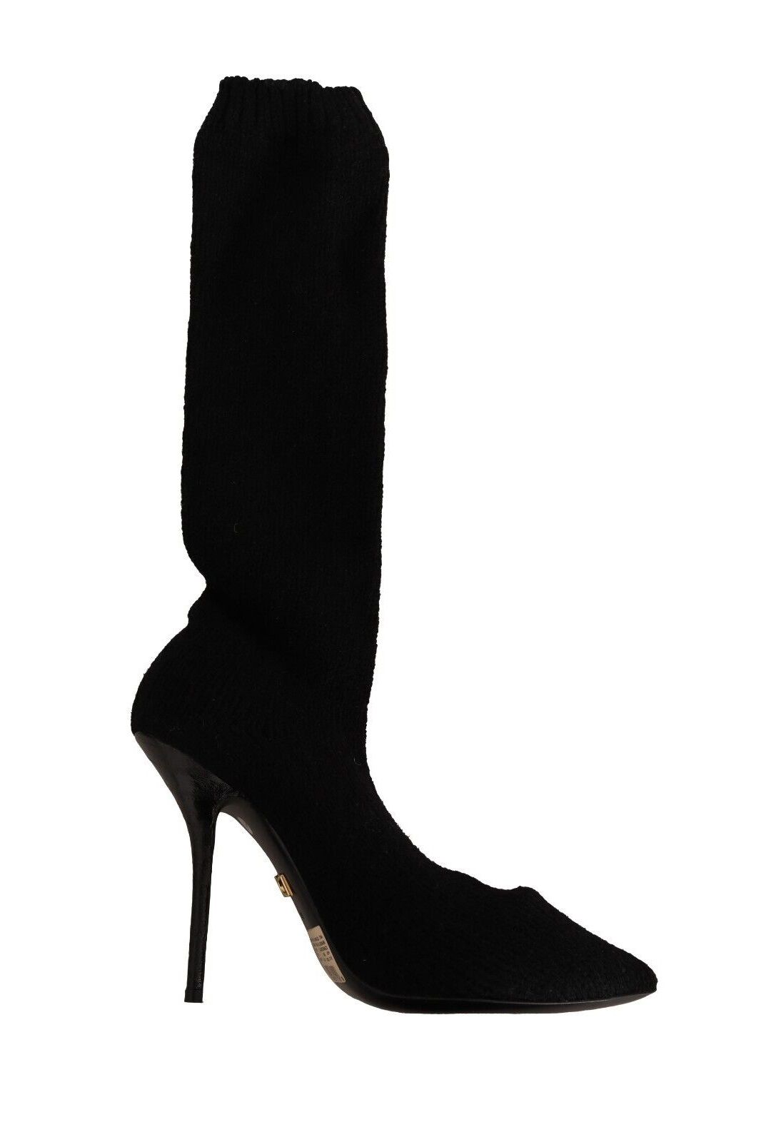 Dolce & Gabbana Black Stretch Socks Knee High Booties Shoes