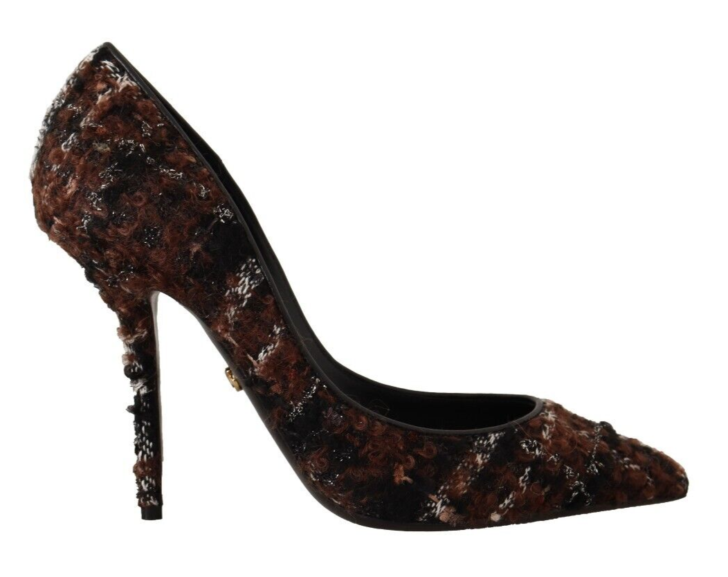 Dolce & Gabbana Multicolor Tweed Pointed Stiletto Pumps Shoes