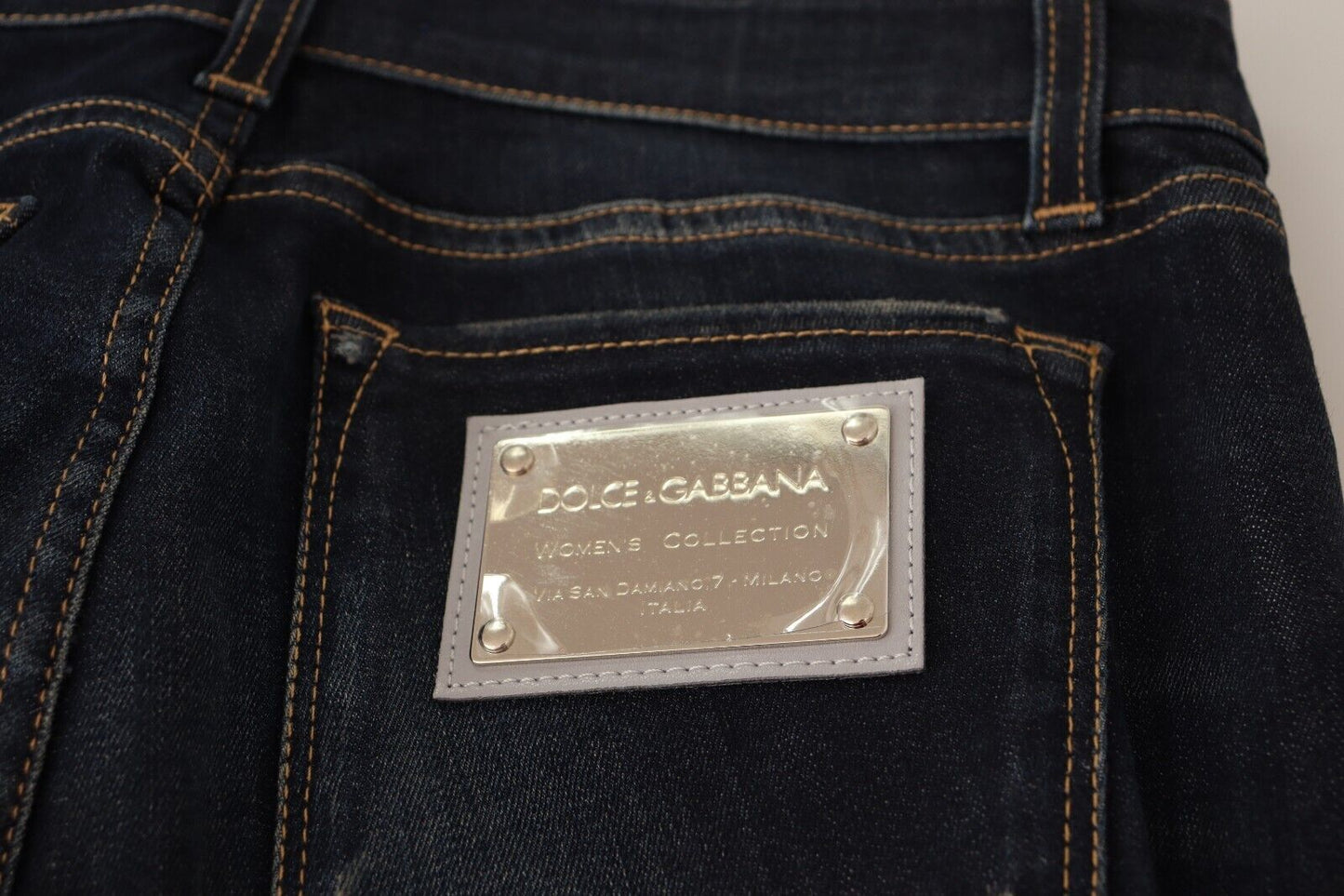 Dolce & Gabbana Blue Wash Slim Skinny Denim Cotton Stretch Jeans