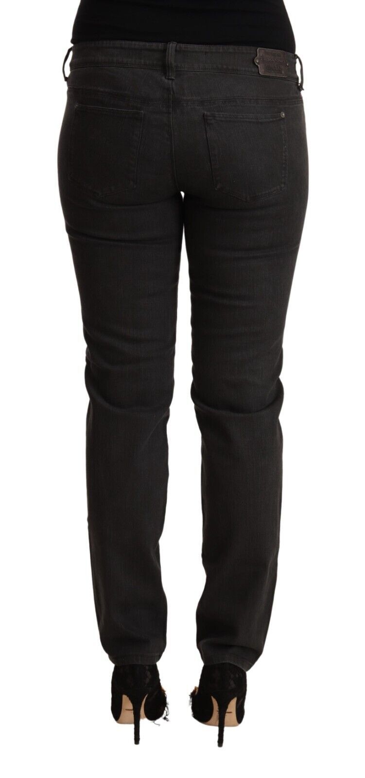 Ermanno Scervino Black Low Waist Skinny Denim Cotton Jeans