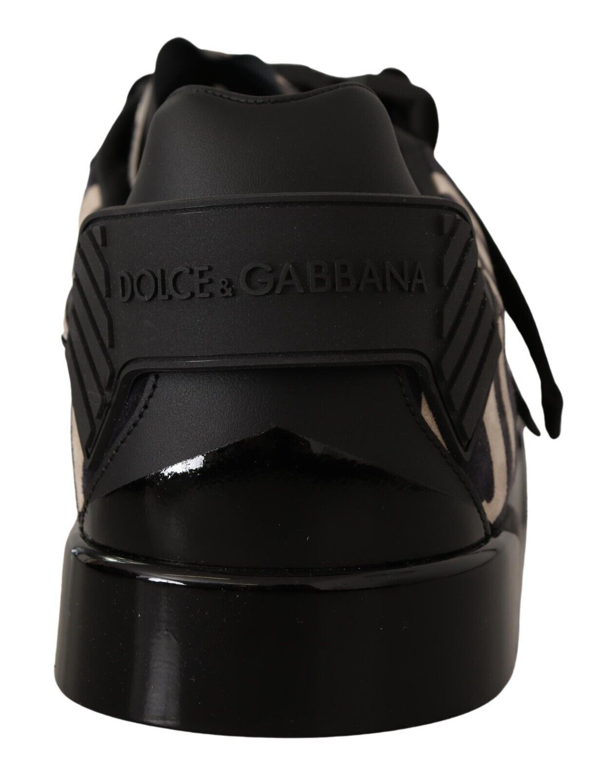 Dolce & Gabbana Black White Zebra Suede Rubber Sneakers Shoes