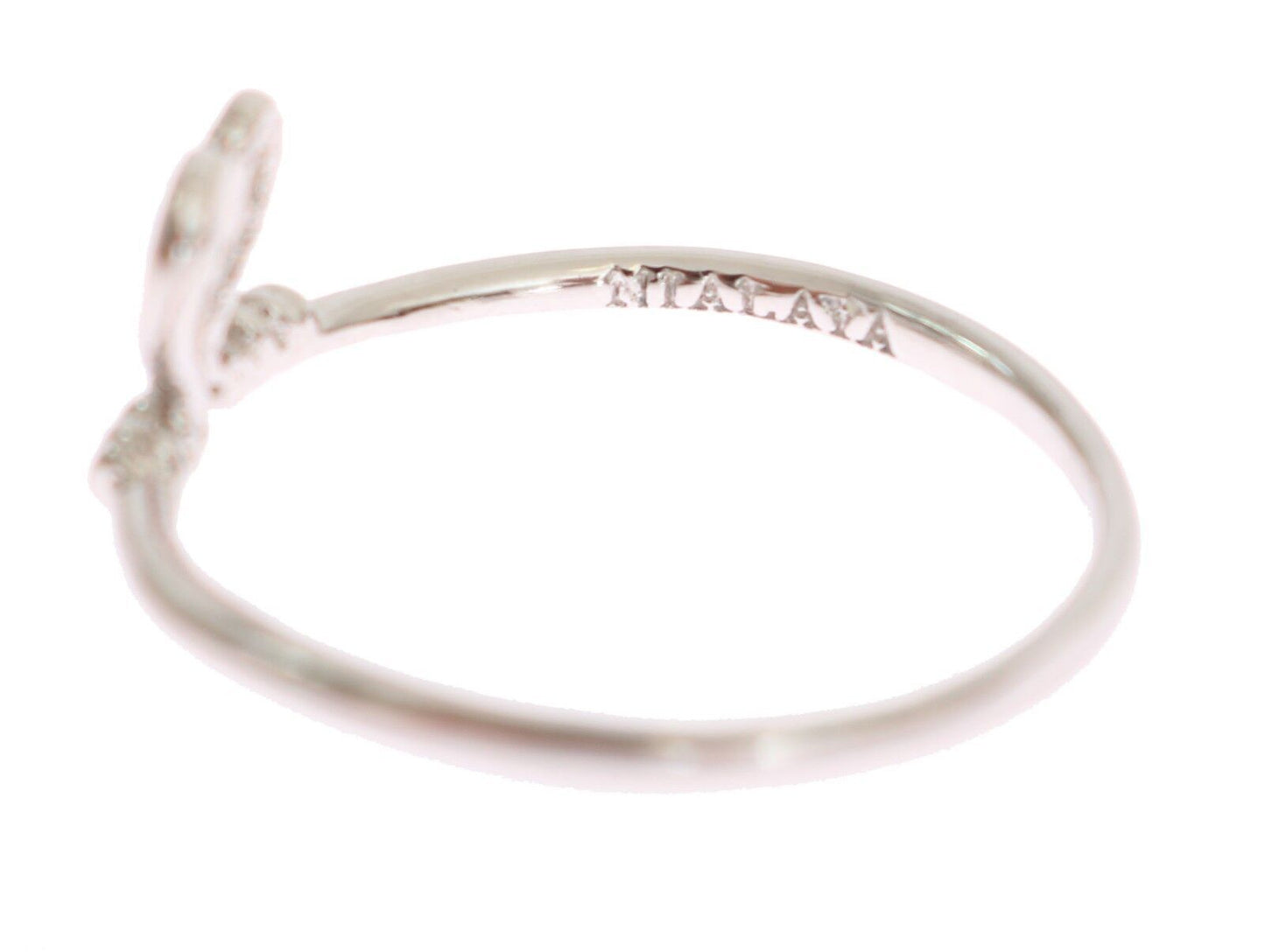 Nialaya Silver Authentic Womens Love Heart Ring