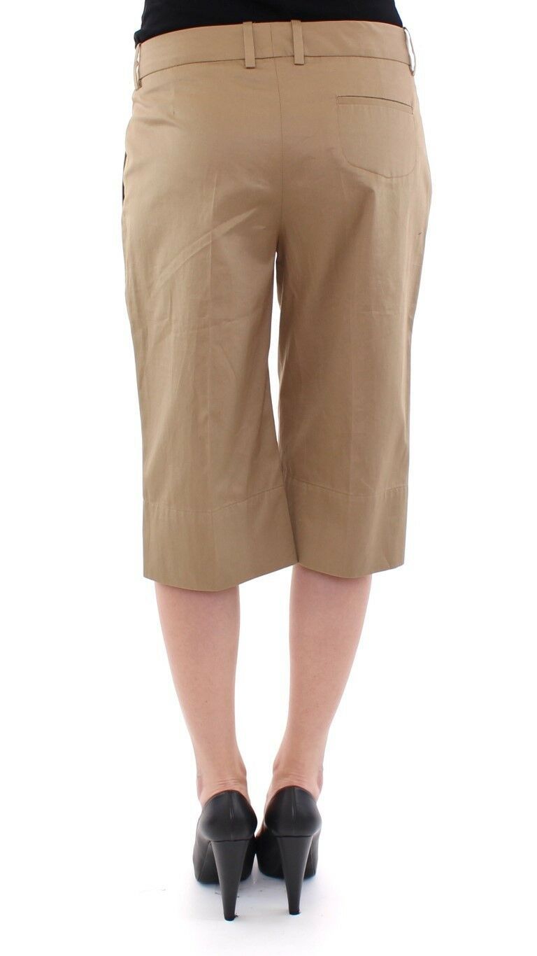 Dolce & Gabbana Beige Solid Cotton Shorts Pants