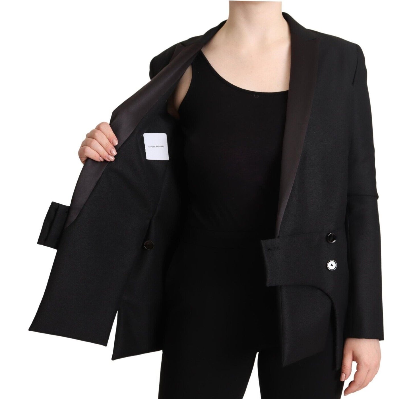 Costume National Black Long Sleeves Double Breasted Jacket