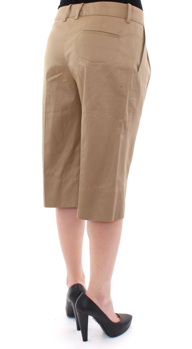 Dolce & Gabbana Beige Solid Cotton Shorts Pants