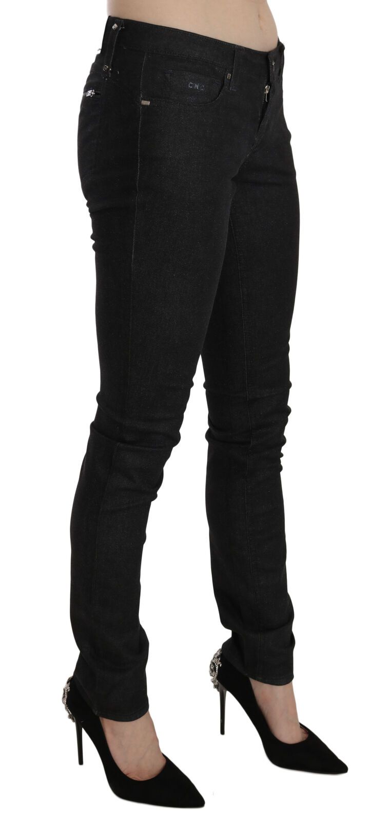 Costume National Black Low Waist Skinny Casual Denim Jeans