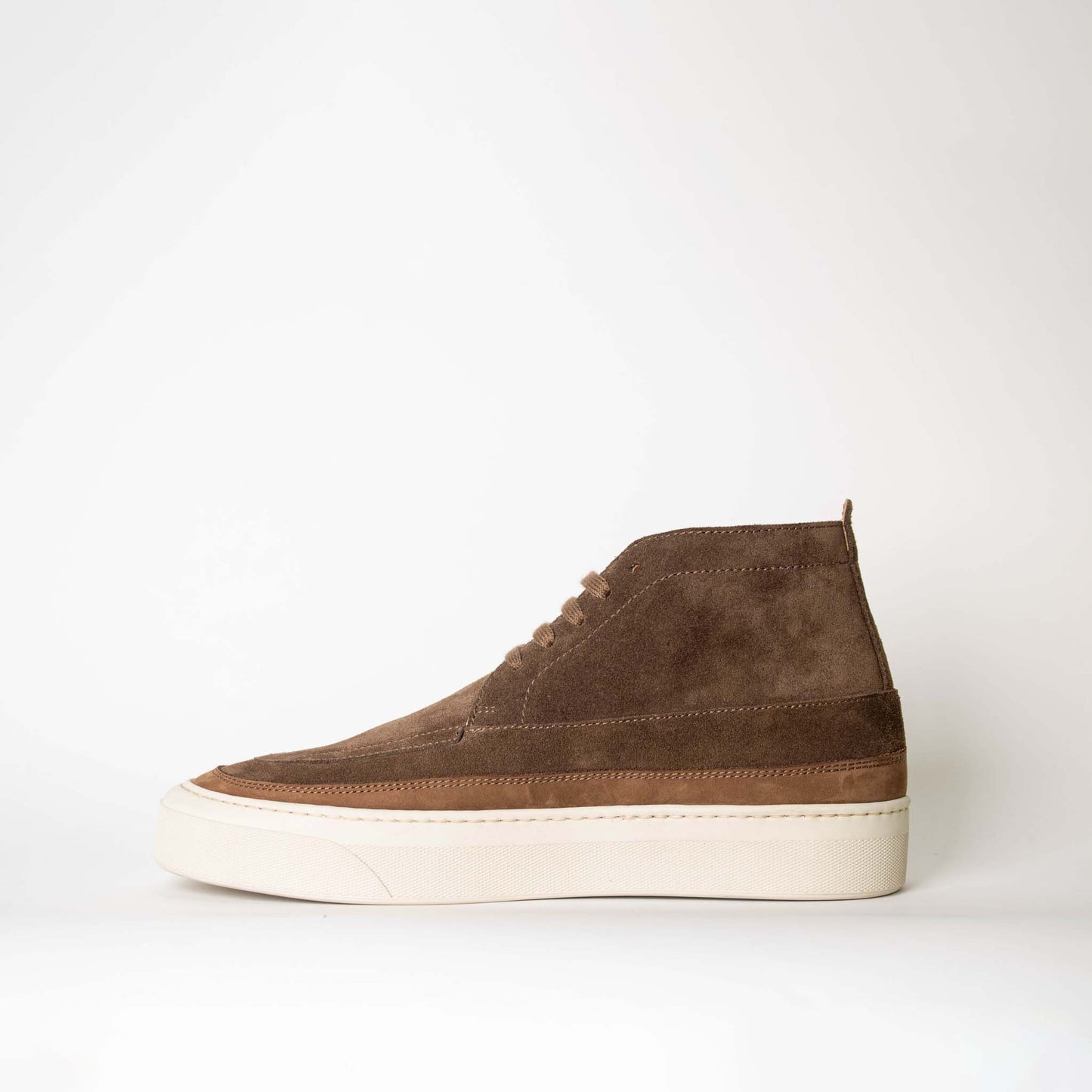 Lardini Brown suede Hi-top sneakers