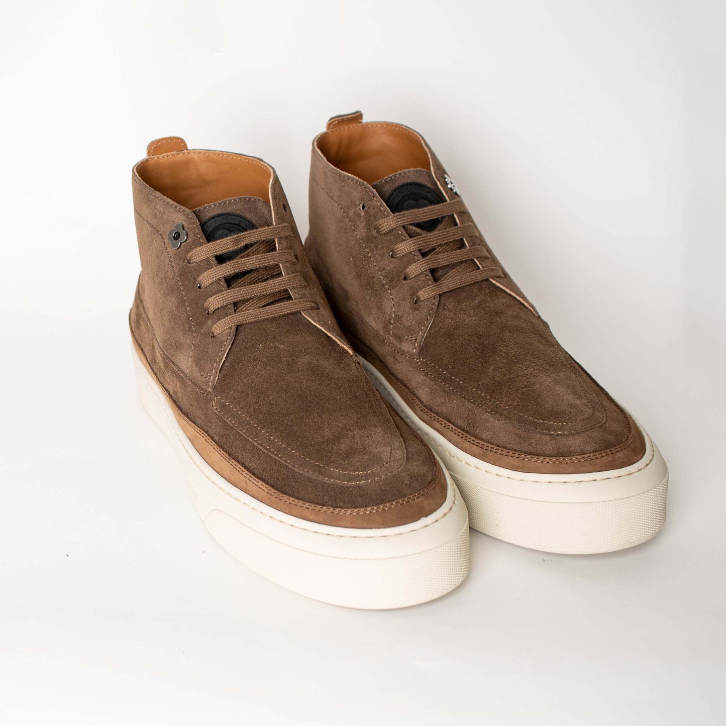 Lardini Brown suede Hi-top sneakers