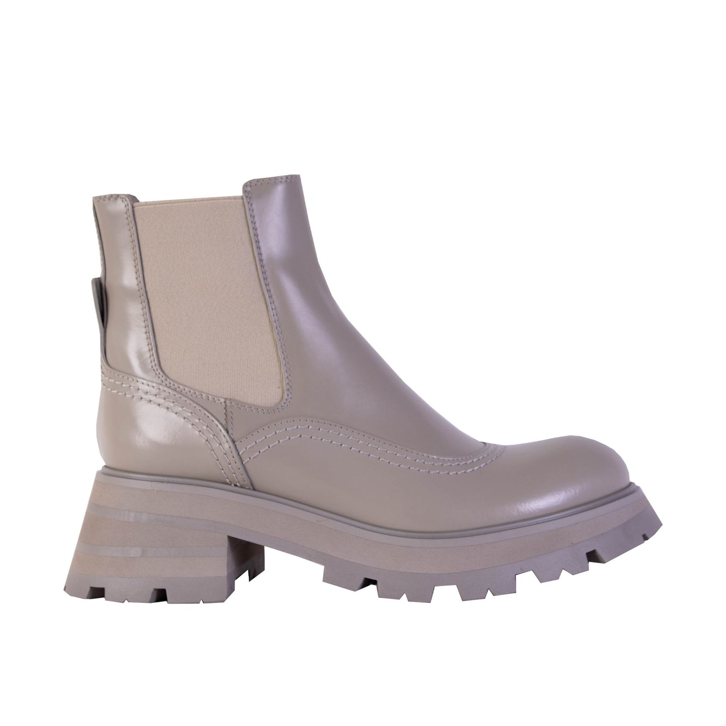 Alexander McQueen Alexander McQueen Grey Leather Chelsea Boots