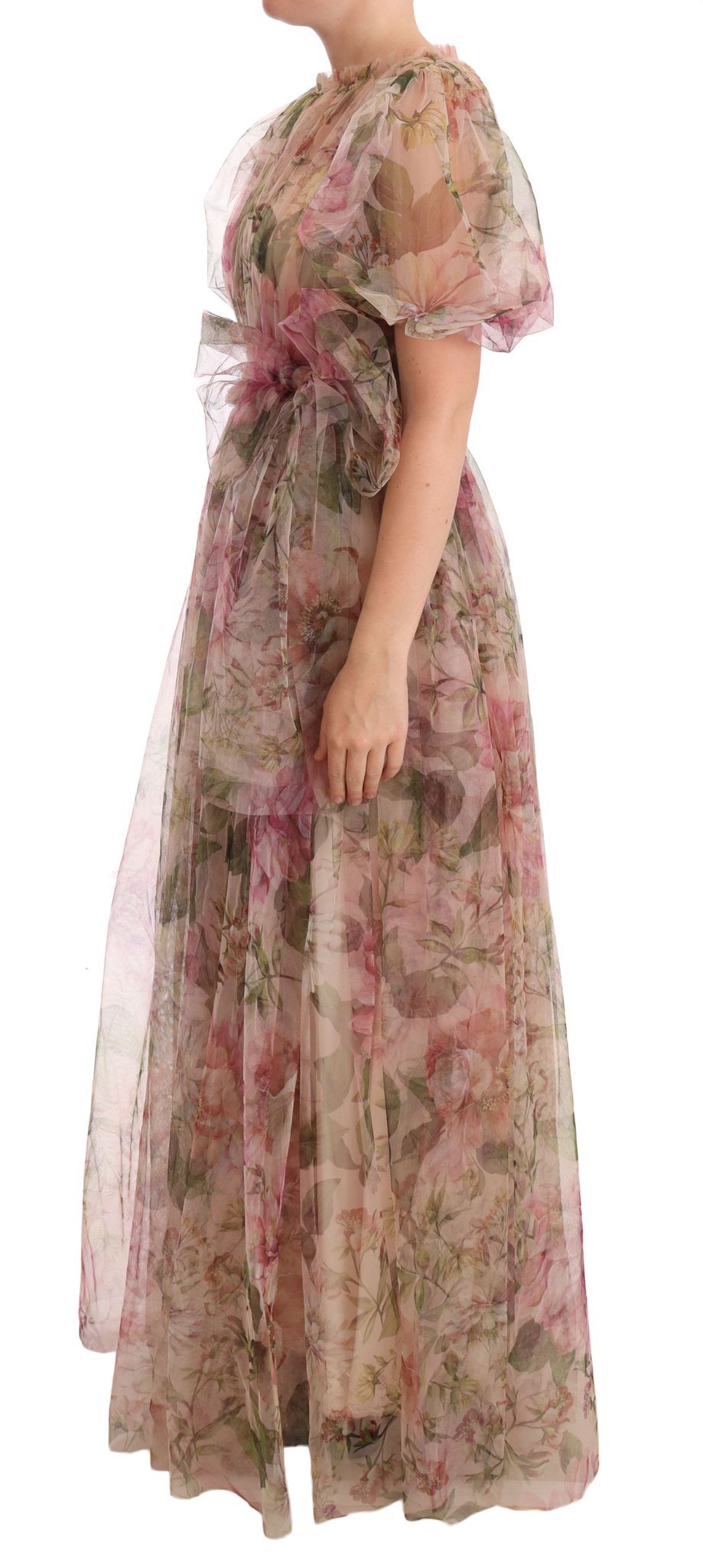 Dolce & Gabbana Multicolor Floral Print Long Maxi Gown Dress