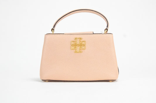 Tory Burch Britten Micro Light Meadowsweet Leather Satchel Bag Purse